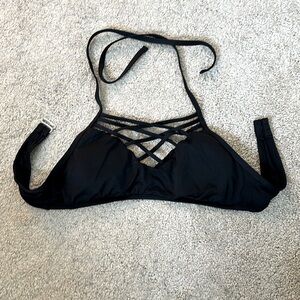 Black bikini bathing suit top